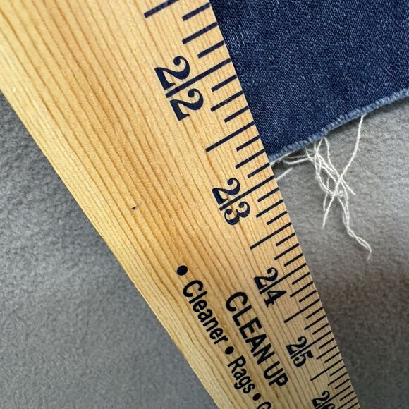 Soft Surroundings Denim Pull-On Jeans Size PXL Blue Stretch Raw Hem Mid Rise - Picture 5 of 7